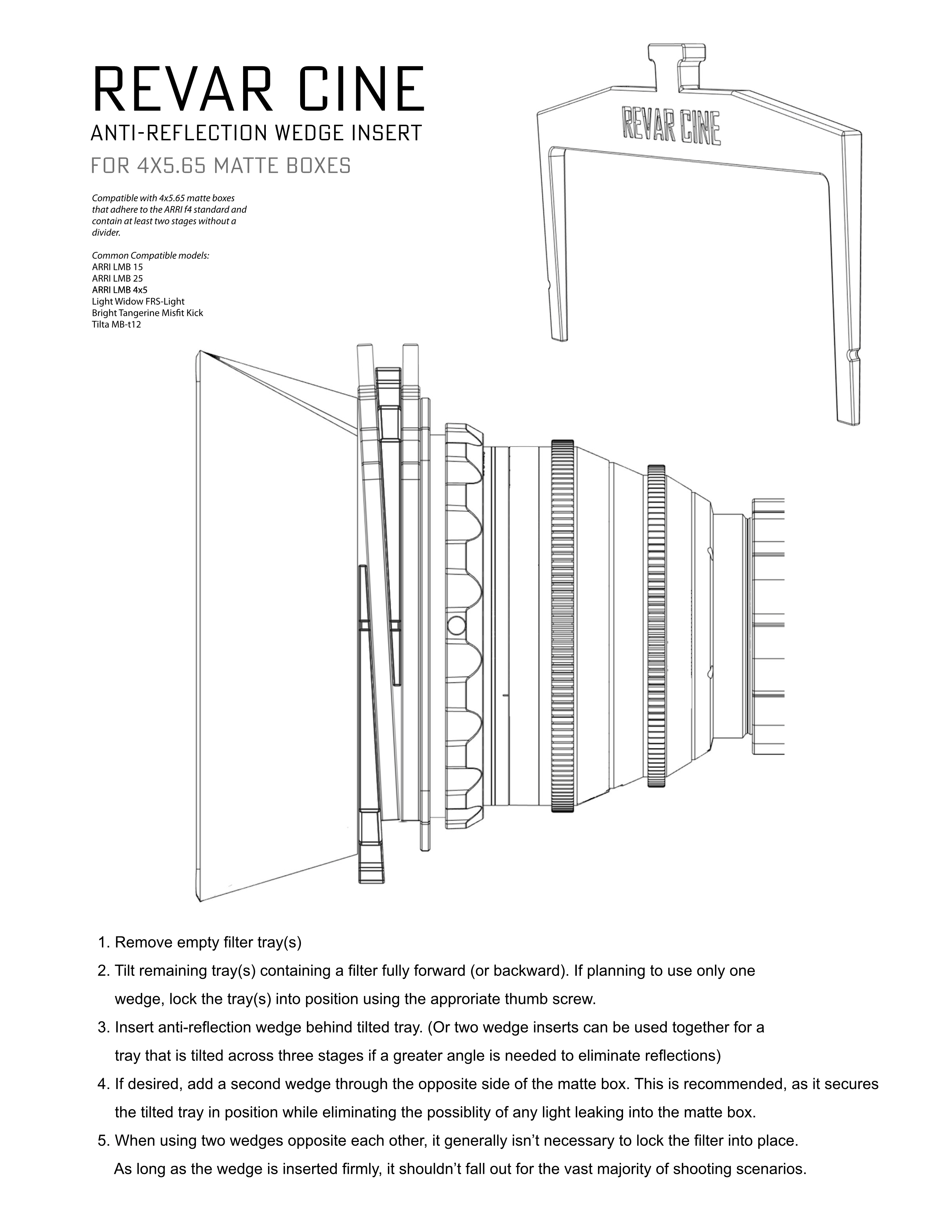 4x5.65 Anti-Reflection Filter Wedges - Revar Cine